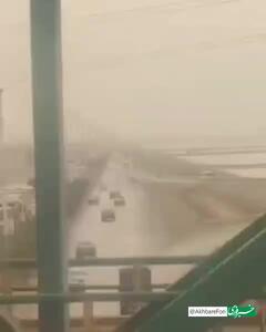 ببینید؛ نمایی از شدت آلودگی هوای بندرماهشهر از بالای پل پتروشیمی