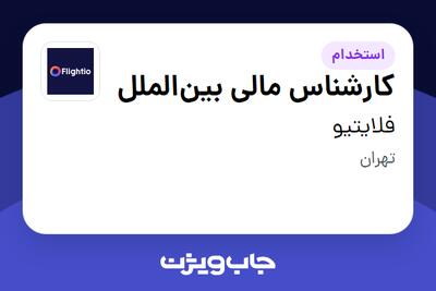 استخدام کارشناس مالی بین‌الملل در فلایتیو