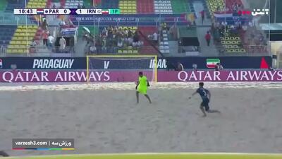 گل اول ایران به پاراگوئه توسط محمدپور