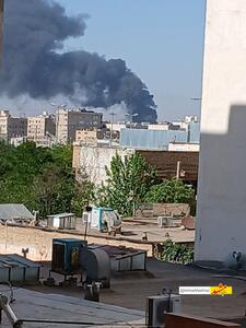 عکس/ آتش سوزی یک کارخانه موتورسیکلت در مشهد