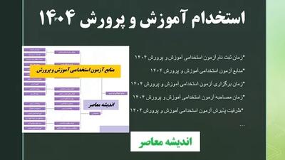 سامانه استخدام آموزش و پرورش ۱۴۰۴ اندیشه معاصر