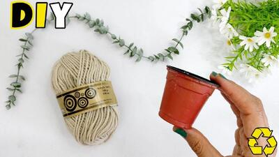 عروسک بازیافتی خلاقانه با مینی گلدان و توپ اسفنجی!