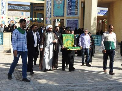 ابرکوه یزد، متبرک به حضور خادمان بارگاه رضوی شد