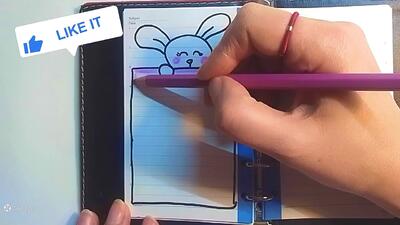 آموزش نقاشی دفتر آسان / آموزش نقاشی حاشیه دفتر برای مدرسه و مهد