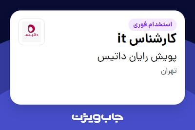 استخدام کارشناس it در پویش رایان داتیس