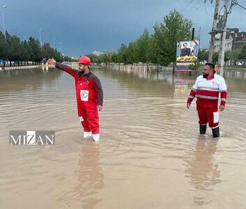 امدادرسانی نجاتگران هلال احمر در سیلاب آذربایجان شرقی