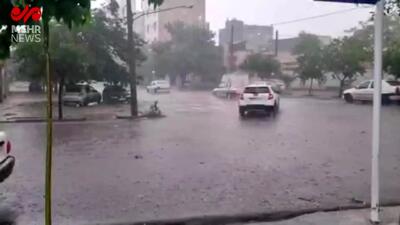 بارش تگرگ در تبریز/ عکس