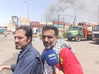 دمای ۱۴۰۰ درجه‌ای انفجار اسکله شهید رجایی