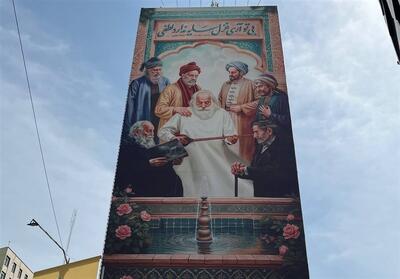کدام شاعران در دیوارنگاره میدان جهاد کنار لطفی هستند - تسنیم
