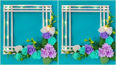 ساخت کاردستی دیواری با کاغذهای رنگی برای تزئین اتاق خواب!