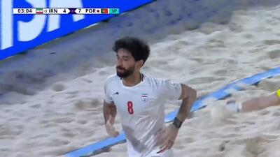 گل پنجم تیم ملی فوتبال ساحلی ایران به پرتغال (محمدپور)
