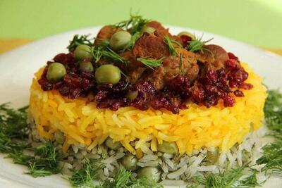 آموزش آشپزی / طرز تهیه نخود فرنگی پلو مجلسی با گوشت و مرغ