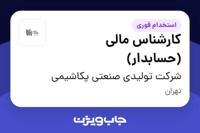استخدام کارشناس مالی (حسابدار) در شرکت تولیدی صنعتی پکاشیمی