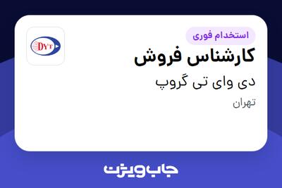 استخدام کارشناس فروش - خانم در دی وای تی گروپ