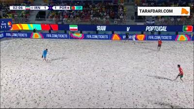 جام جهانی فوتبال ساحلی؛ گل قیچی برگردان تماشایی رضا امیری زاده به پرتغال (ایران 2-1 پرتغال) - پارس فوتبال
