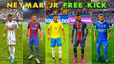 مقایسه ضربات آزاد نیمار از FIFA 10 تا EA FC 25 - پارس فوتبال