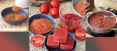 بهترین سس و پودر گوجه فرنگی و روش نگهداری آن درازمدت / دیگه رب نمیخری