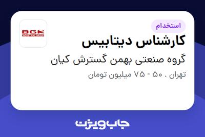 استخدام کارشناس دیتابیس در گروه صنعتی بهمن گسترش کیان