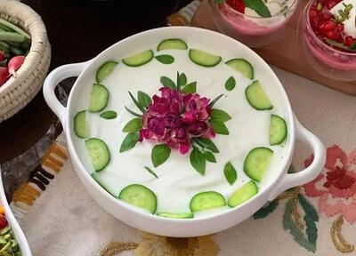طرز تهیه ماست و خیار مجلسی + فیلم - سبک ایده آل