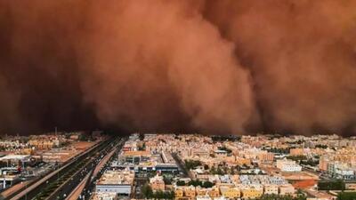 طوفان شن ترسناک در عربستان