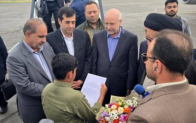 قالیباف و دنیامالی به گرگان رسیدند/ بازدید رئیس مجلس و وزیر ورزش از پروژه سالن ۶ هزار نفری