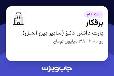 استخدام برقکار - آقا در پارت دانش دنیز (سابیر بین الملل)