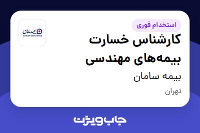 استخدام کارشناس خسارت بیمه‌های مهندسی در بیمه سامان