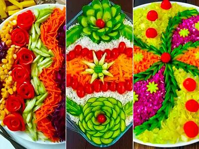 ایده ای جذاب برای تزیین سالاد(+فیلم)