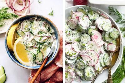 طرز تهیه سالاد خیار و تربچه