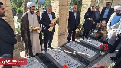 ادای احترام استاندار تهران به شهدای شهرستان اسلامشهر