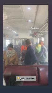 فیلم / آتش‌سوزی در قطار مسافری به دلیل نقص در سیم‌کشی برق !