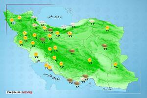 هوای استان ها امروز 19 اردیبهشت