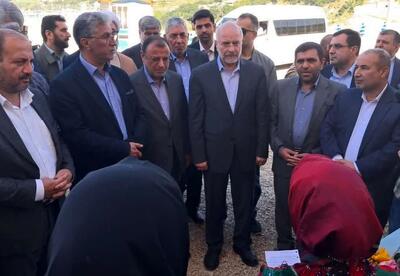 بازدید رییس مجلس از سد نرماب چهل چای مینودشت