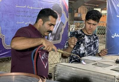 رزمایش جهادی تعمیر کولر در مناطق محروم خوزستان آغاز شد