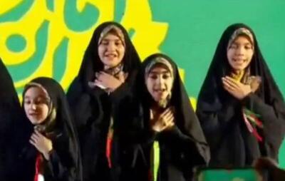 فیلم/ سرود شنیدنی دختران دهه‌هشتادی و نودی در جشن امام رضایی‌ها