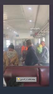 آتش‌سوزی ناشی از اتصالی برق در قطار محلی دورود–اندیمشک / مسافران دچار تنگی نفس شدند + فیلم