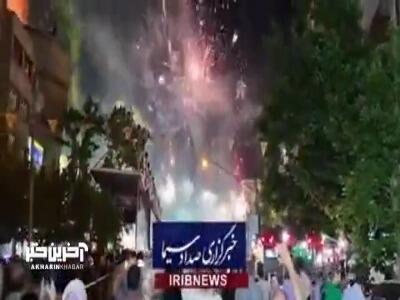 دو دقیقهٔ تماشایی از نورباران میدان ولیعصر به عشق امام رضا(ع)