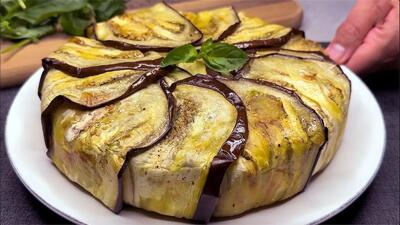 دستور پخت یک غذای مدیترانه‌ای با بادمجان توسط آشپز ایتالیایی مشهور (فیلم)