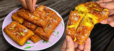 شیرینی فوری و خوشمزه فقط با چند قلم بدون فر بدون تخم مرغ بدون استراحت!
