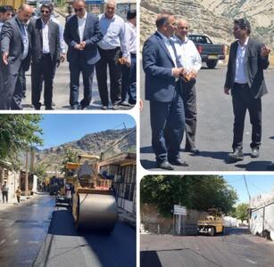 آغاز عملیات آسفالت معابر شهر سپیددشت توسط سازمان همیاری شهرداری‌های لرستان