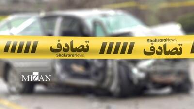 تصادف در اتوبان شهید بابایی تهران ۲ فوتی برجای گذاشت