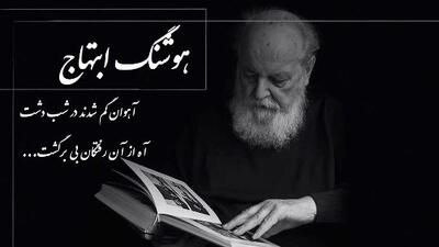 فیلم  شعرسرایی باشکوه و سوزناک‌ هوشنگ ابتهاج / آهوان گم شدند در شب دشت، آه از آن رفتگان بی برگشت... !