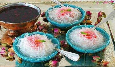طرز تهیه فالوده شیرازی با رشته آماده