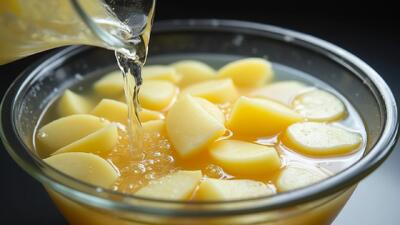 طرز تهیه سیب زمینی ترد و خوشمزه بدون روغن در ۵ دقیقه