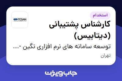 استخدام کارشناس پشتیبانی (دیتابیس) در توسعه سامانه های نرم افزاری نگین - توسن