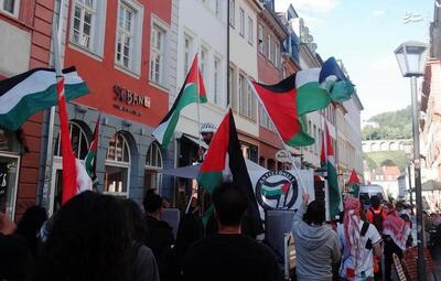 عکس/ تظاهرات حمایت از فلسطین در شهر هایدلبرگ آلمان