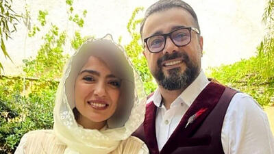 فیلم دیده نشده از مراسم عقد محضری سپند امیرسلیمانی و همسرش مونا کرمی + فیلم جدید