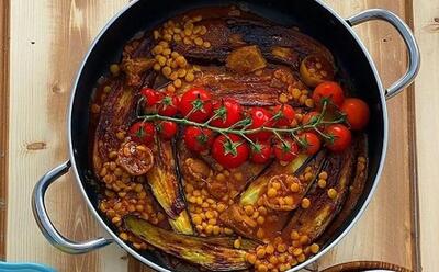 طرز تهیه خورش قیمه بادمجان مجلسی خوشمزه به روش رستوران ها + نکات مهم خوش رنگ و عطر شدن خورش
