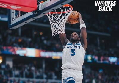 بهترین پوستر دانک‌های آنتونی ادواردز در پلی‌آف NBA - تسنیم