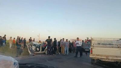 تصادف پراید با تیبا در جاده نورآباد ، کرمانشاه چهار کشته بجا گذاشت